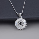 Necklace in White Gold with Initial "Z" and Zirconia