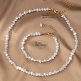 Baroque Pearl Necklace and Bracelet Set
