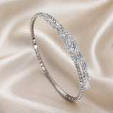 Elegant White Gold Bracelet with Cubic Zirconia
