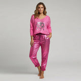 Set of top with gold leaf "Devil's Eye" and sequined trousers