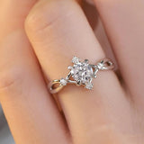 Zirconium Ring with White Gold Coating