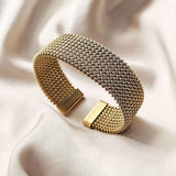 Vintage Knit Mesh Open Classic Bracelet