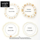 Set of Stacked Bracelets with Pearls 4