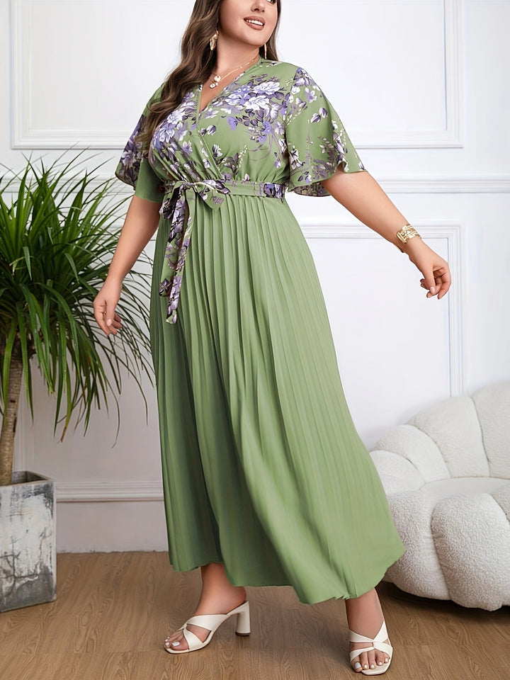 Fleur | Plus size belted dress