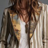 Roberta | Artistic Striped Blazer