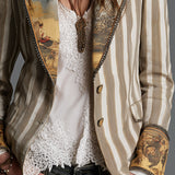 Roberta | Artistic Striped Blazer