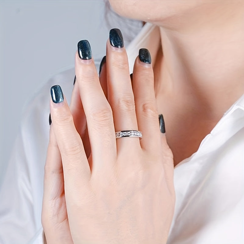 Ring in White Gold with Sparkling Zirconia