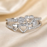 Heart Ring in White Gold with Zirconia