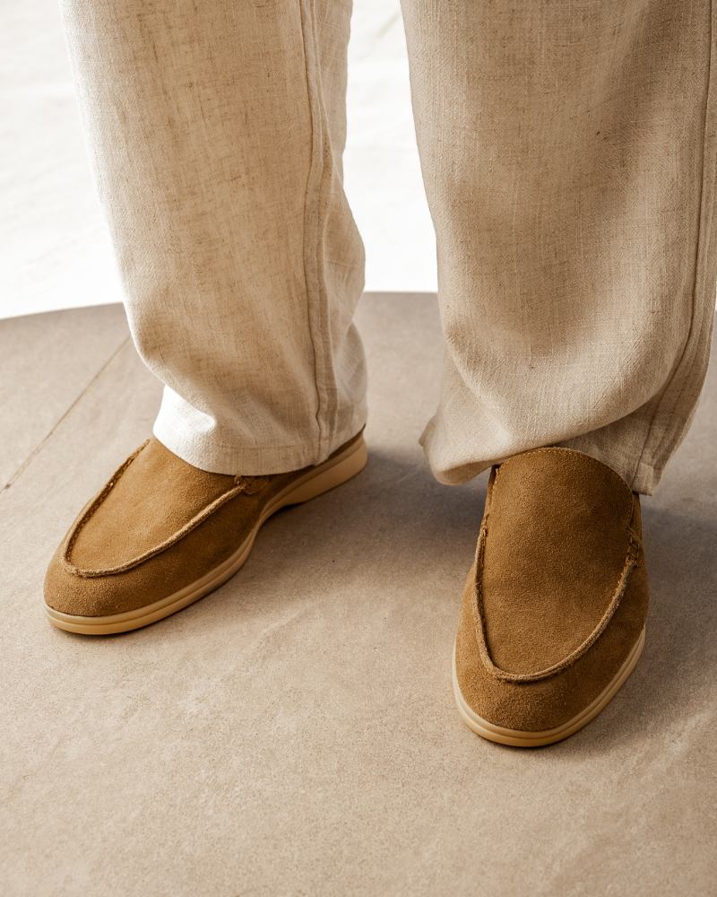 Lukas | Suede Moccasin in Old Silver Style for Men
