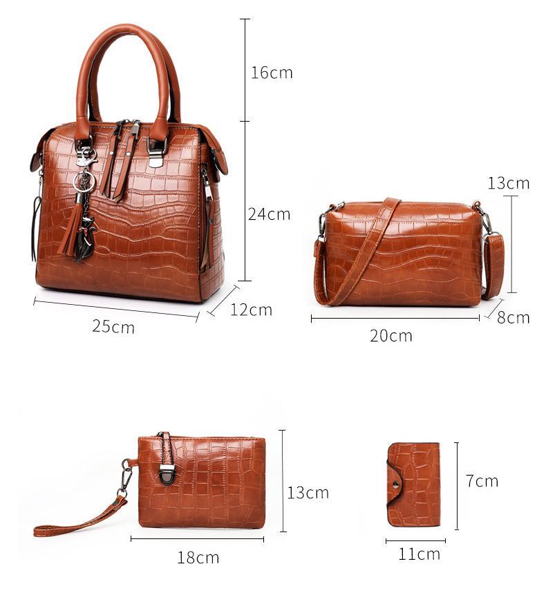 Valentina® | 4-Piece Leather Bag Set