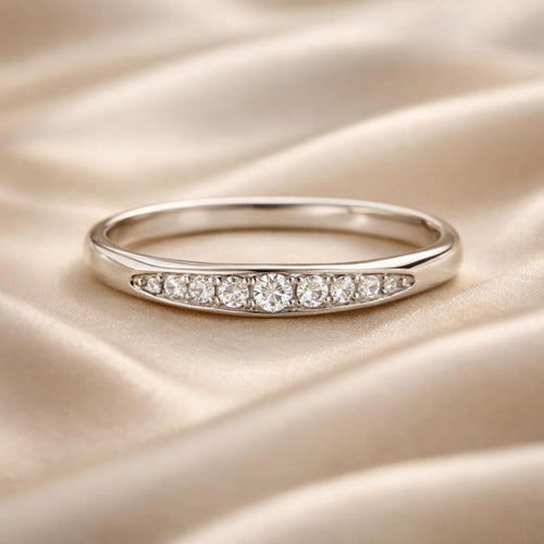 Ring in White Gold with Micro Zirconia Stones