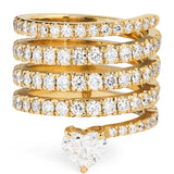 Heart Ring in Rose Gold with Zirconia