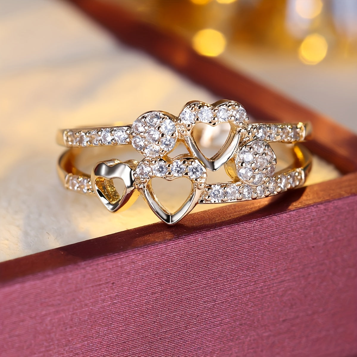 Heart Ring in White Gold with Zirconia