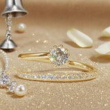 Glow Ring in Zirconium with White Gold Plating