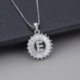 Necklace in White Gold with Initial "Z" and Zirconia