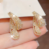 Cascade Drop Earrings in White Gold