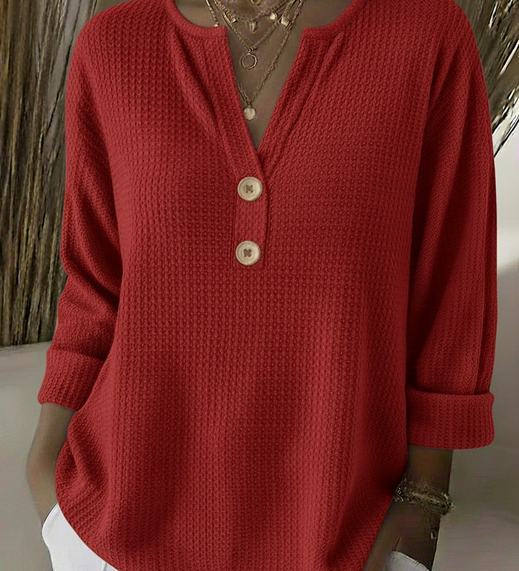 Chloe™ | Structural Sweater with Buttons