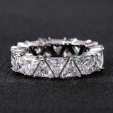 Retro Ring with Triangular Stone