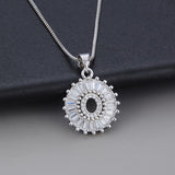 Necklace in White Gold with Initial "Z" and Zirconia
