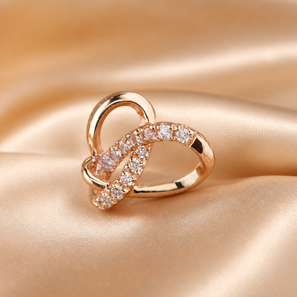 Geometric Earrings with Zirconium Stud and White Gold