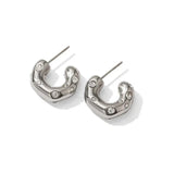 Brilliant Gold Zircon Circle Earrings