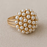 Gold Ring with Pearl Coating Classic