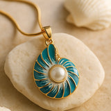 Necklace with Blue Pebbles