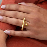 Adjustable Gold Star Ring Timeless