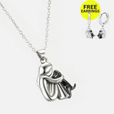 Hug Pendant Necklace with Bonus Earrings – Limited Time Offer