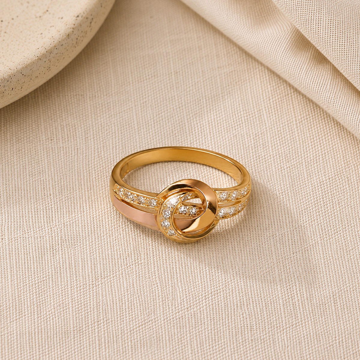 Gold Infinity Crystal Ring