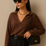 Cotton Polo Sweater