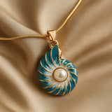Necklace with Blue Pebbles