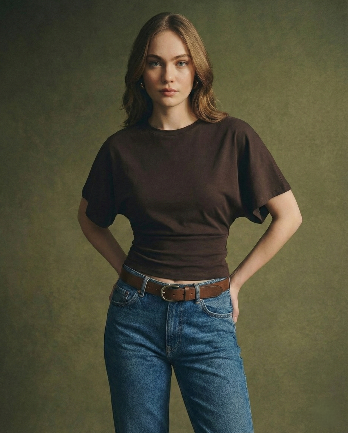 Arden Cotton Draped Polo