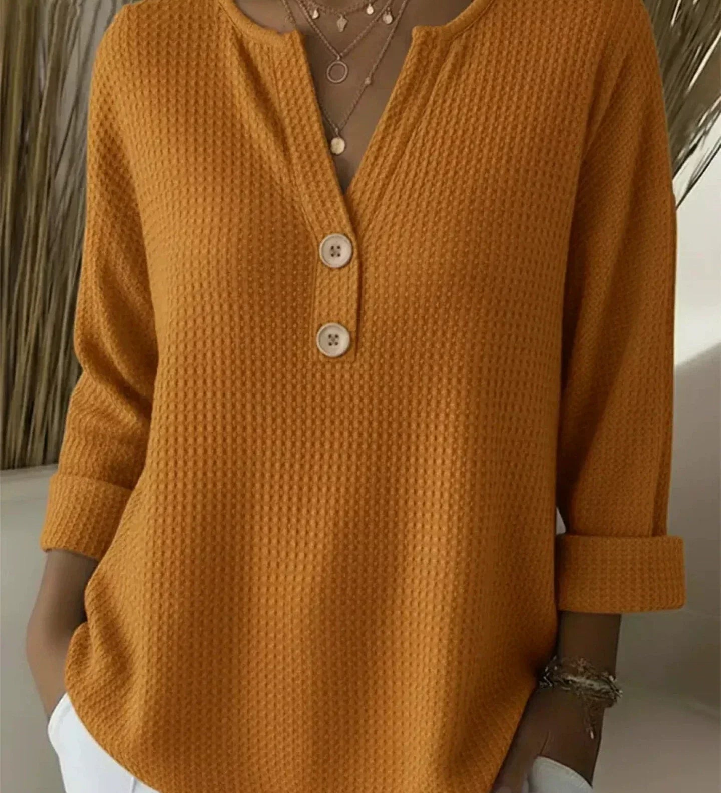 Chloe™ | Structural Sweater with Buttons