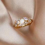 Rose Gold Vintage Ring with Moonstone
