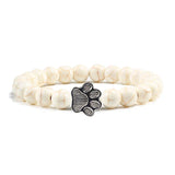 Beaded Paw Bracelet – Natural Stone Design