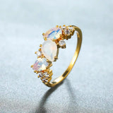 Rose Gold Vintage Ring with Moonstone