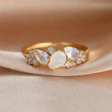 Rose Gold Vintage Ring with Moonstone