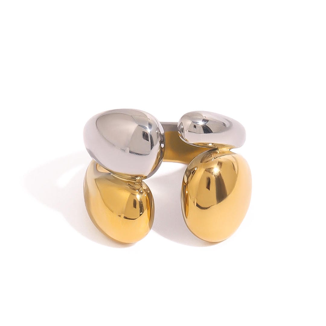 Two-Tone Stacking Ring Gold Silver