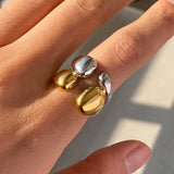 Two-Tone Stacking Ring Gold Silver