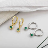 Brilliant Green Zircon Earrings