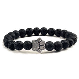 Beaded Paw Bracelet – Natural Stone Design