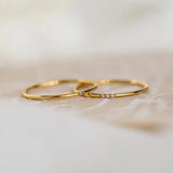 Slim Stacking Ring with Three Stones