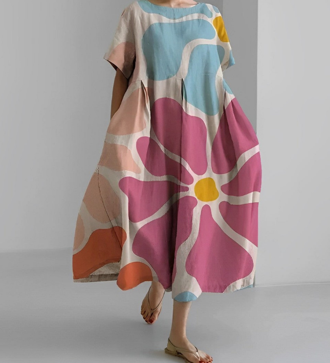 Valeno Summer Dress with Flowers