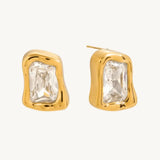Eternal Gold Square Zircon Earrings