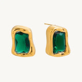 Eternal Gold Square Zircon Earrings