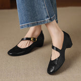 Quira | Mary Jane Shoe with Round Toe