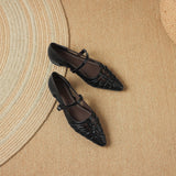 Quenby | Mary Jane Shoe with Mesh Design