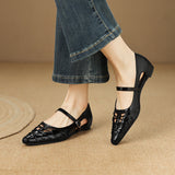 Quenby | Mary Jane Shoe with Mesh Design