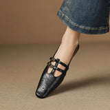 Ceyla | Mary Jane Shoe with Two Straps and Brogue Holes